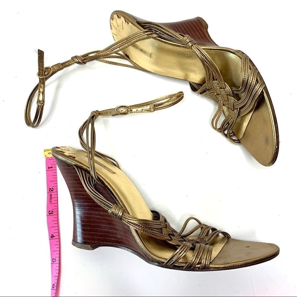 Max Studio Bronze Wedge Heels - Picture 2 of 7